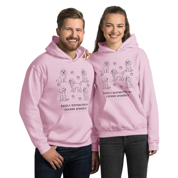 pink cocker spaniel hoodie