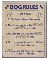 Dog Rules Plaque