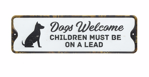 Metal Dog Sign
