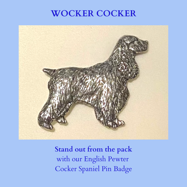 Cocker Spaniel Pewter Pin Badge