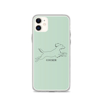 Cocker Spaniel iPhone case - Light Green