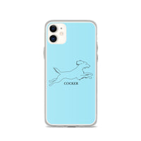Cocker Spaniel iPhone case - Light Blue