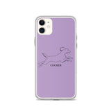 Cocker Spaniel iPhone case - Purple