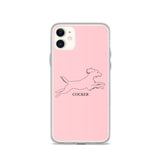 Cocker Spaniel iPhone case - Pink