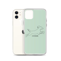 Cocker Spaniel iPhone case - Light Green