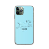 Wocker Cocker - Working Cocker Spaniel - iPhone Case - Light Blue