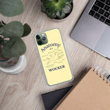 Anatomy of a Wocker - Working Cocker Spaniel - iPhone Case - Soft Yellow