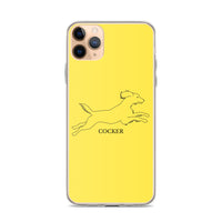 Cocker Spaniel iPhone case - Yellow