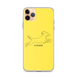 Cocker Spaniel iPhone case - Yellow