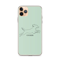 Cocker Spaniel iPhone case - Light Green