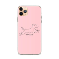 Cocker Spaniel iPhone case - Pink