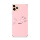 Cocker Spaniel iPhone case - Pink