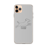 Wocker Cocker - Working Cocker Spaniel - iPhone Case - Grey
