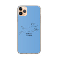 Wocker Cocker - Working Cocker Spaniel - iPhone Case - Blue