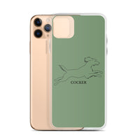 Cocker Spaniel iPhone case - Green