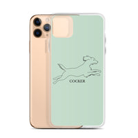Cocker Spaniel iPhone case - Light Green