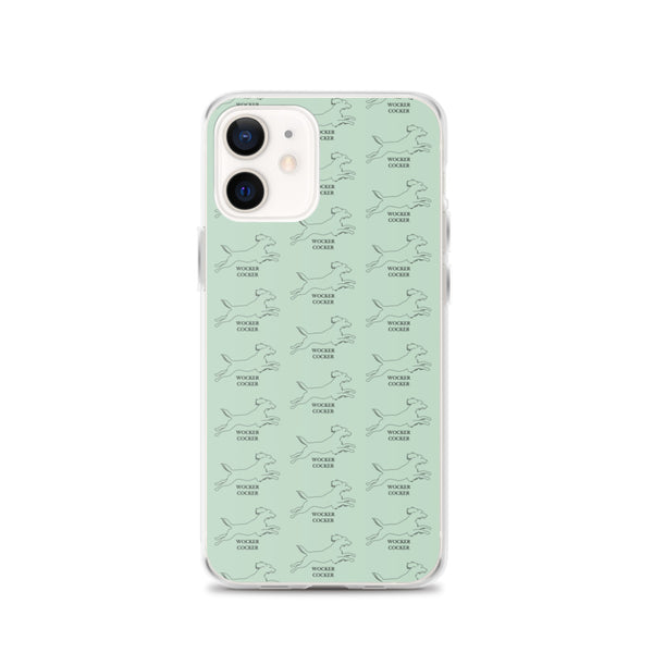Wocker Cocker - Working Cocker Spaniel - iPhone Case - Pale Green