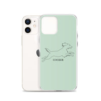 Cocker Spaniel iPhone case - Light Green
