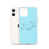 Cocker Spaniel iPhone case - Light Blue