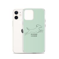 Wocker Cocker - Working Cocker Spaniel - iPhone Case - Pale Green