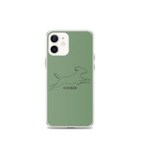 Cocker Spaniel iPhone case - Green