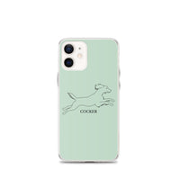 Cocker Spaniel iPhone case - Light Green