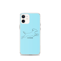 Cocker Spaniel iPhone case - Light Blue