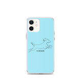 Cocker Spaniel iPhone case - Light Blue