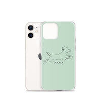 Cocker Spaniel iPhone case - Light Green