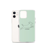 Cocker Spaniel iPhone case - Light Green