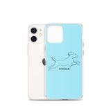 Cocker Spaniel iPhone case - Light Blue