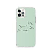 Cocker Spaniel iPhone case - Light Green