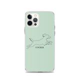 Cocker Spaniel iPhone case - Light Green