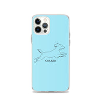 Cocker Spaniel iPhone case - Light Blue