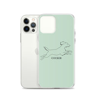 Cocker Spaniel iPhone case - Light Green