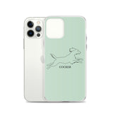 Cocker Spaniel iPhone case - Light Green