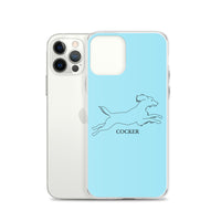 Cocker Spaniel iPhone case - Light Blue