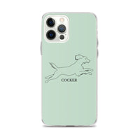 Cocker Spaniel iPhone case - Light Green
