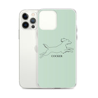 Cocker Spaniel iPhone case - Light Green