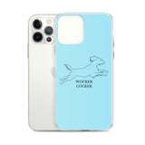 Wocker Cocker - Working Cocker Spaniel - iPhone Case - Light Blue