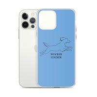 Wocker Cocker - Working Cocker Spaniel - iPhone Case - Blue