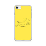 Cocker Spaniel iPhone case - Yellow