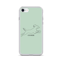 Cocker Spaniel iPhone case - Light Green