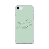 Cocker Spaniel iPhone case - Light Green