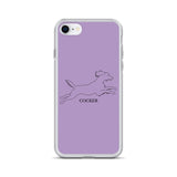 Cocker Spaniel iPhone case - Purple