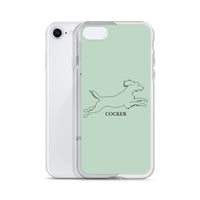 Cocker Spaniel iPhone case - Light Green