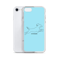 Cocker Spaniel iPhone case - Light Blue