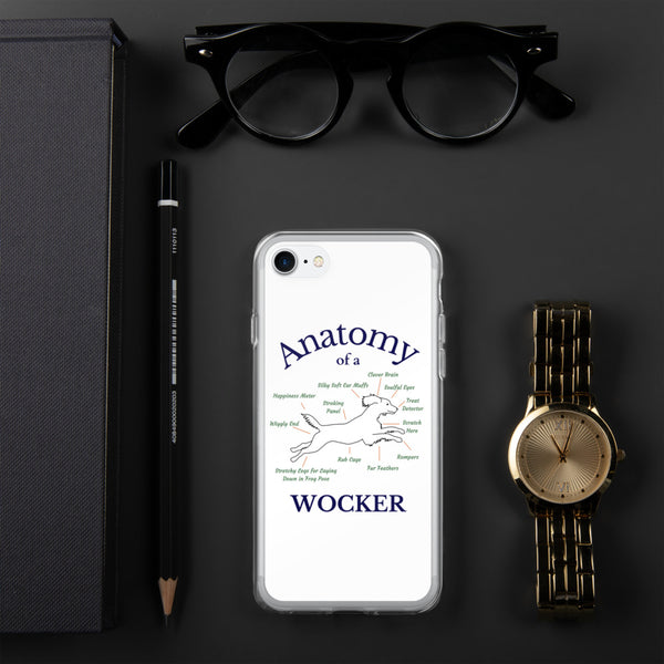 Anatomy of a Wocker - Working Cocker Spaniel - iPhone Case - White