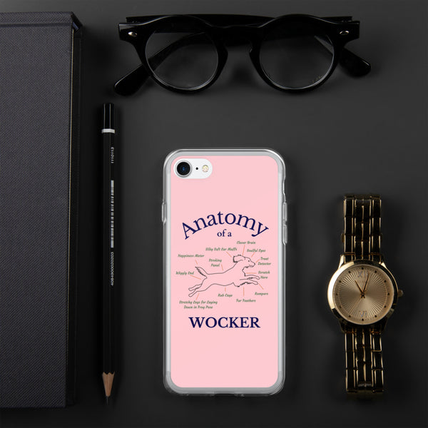 Anatomy of a Wocker - Working Cocker Spaniel - iPhone Case - Pink