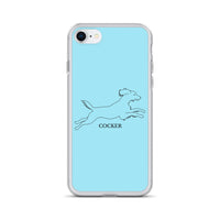 Cocker Spaniel iPhone case - Light Blue